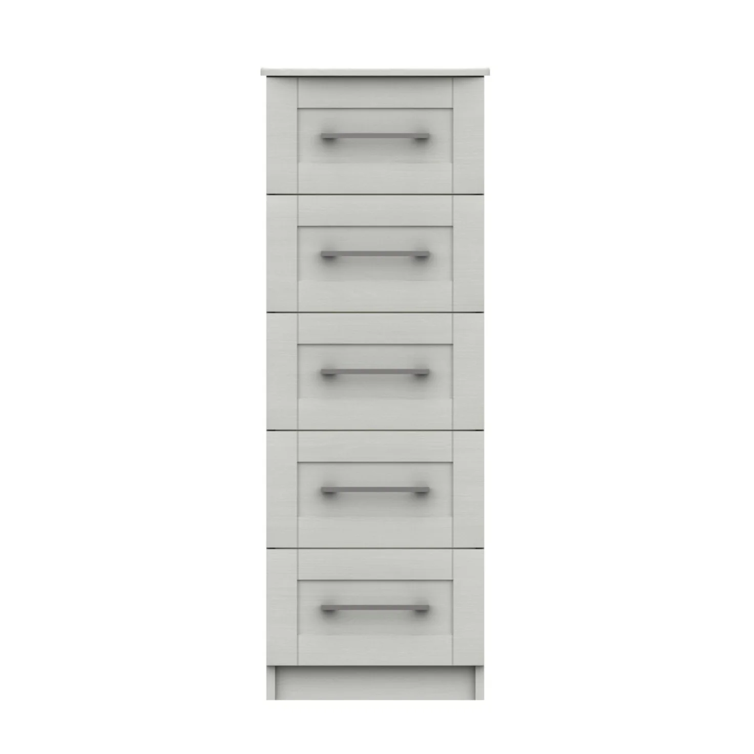 Chester Ready Assembled Chest of Drawers with 5 Drawers Tallboy - White - Image 4