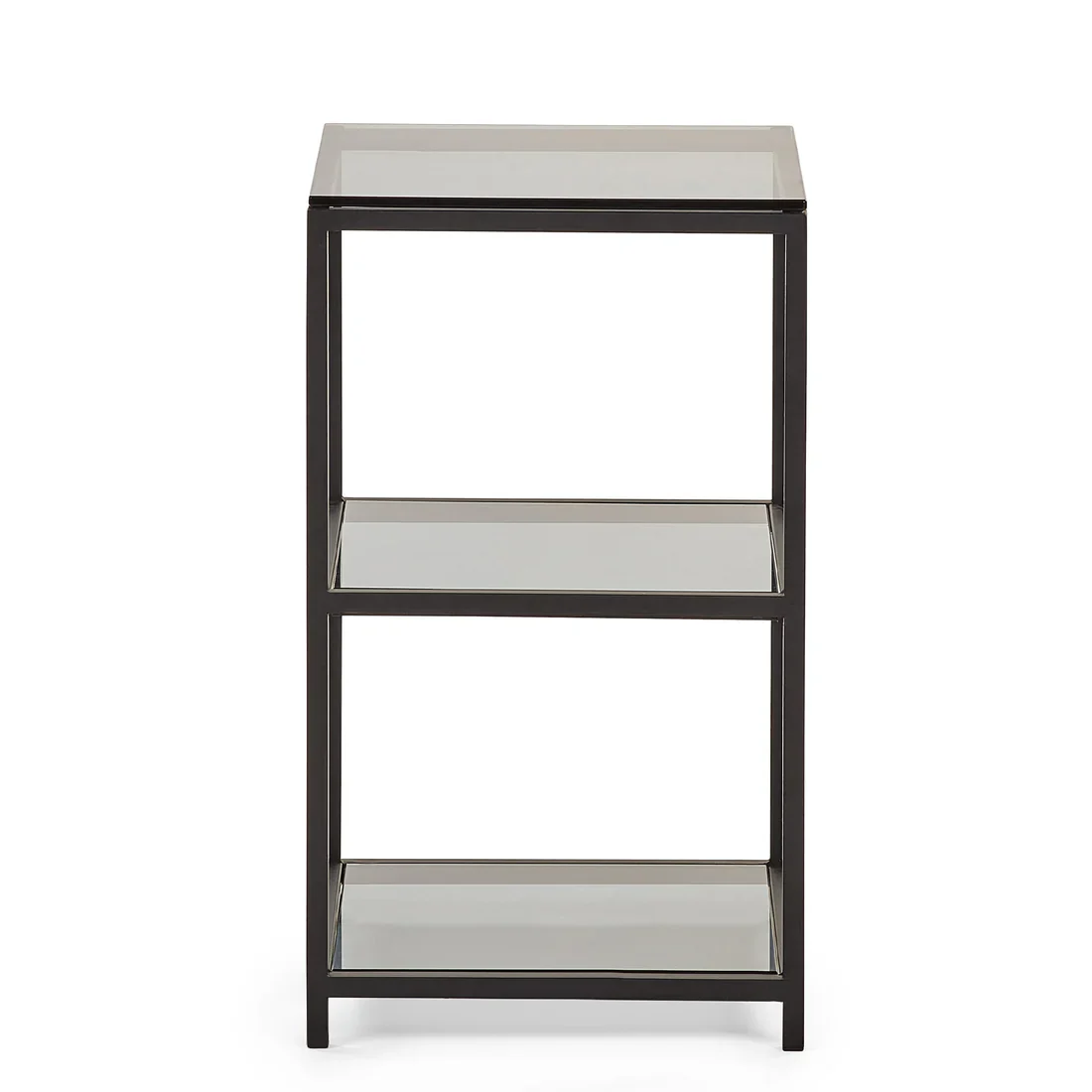 Chicago Tall Narrow Side Table Smoked Glass - Image 3