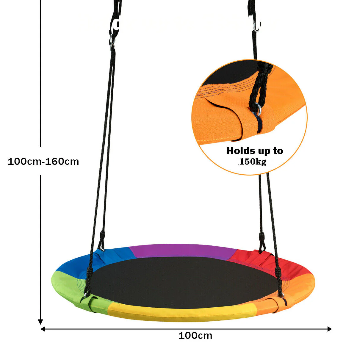 Child's Multi-Coloured Swing with Adjustable Height - Image 4