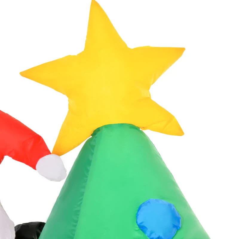 HOMCOM Inflatable Christmas Tree 1.8m , LED Lighted with Santa Claus Dog Decoration - Image 8