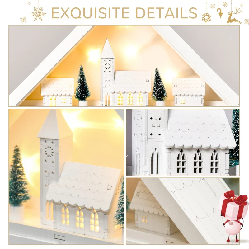 HOMCOM Christmas Advent Calendar - White - Image 6