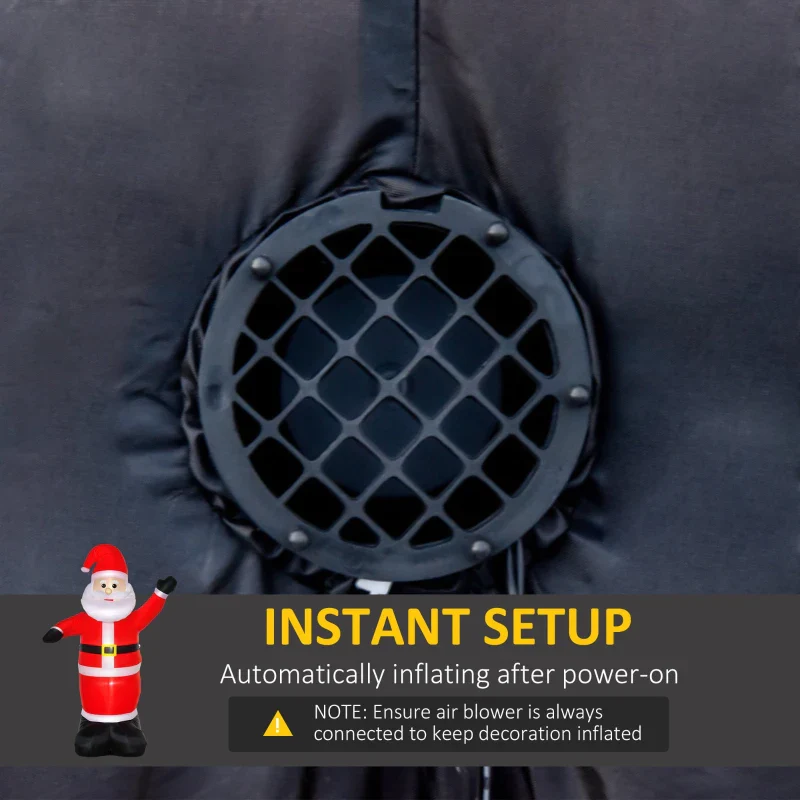 HOMCOM 8ft Inflatable Santa Claus - Image 10
