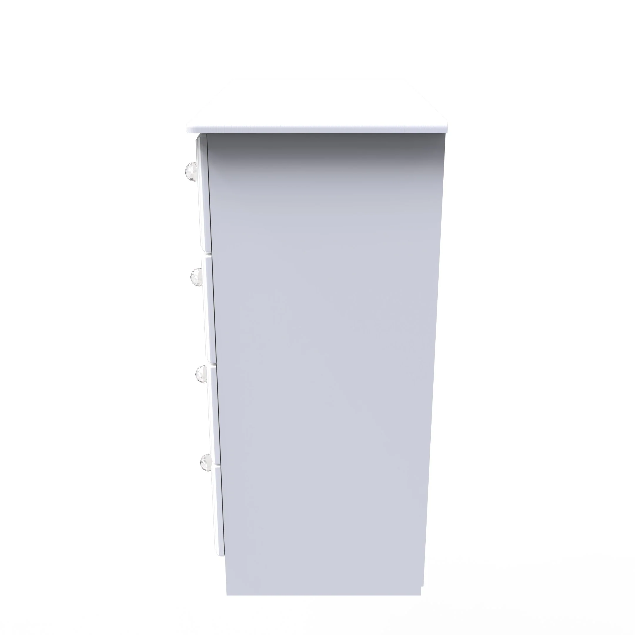 Clarence Ready Assembled 4 Drawer Chest in White Gloss & White - Image 2