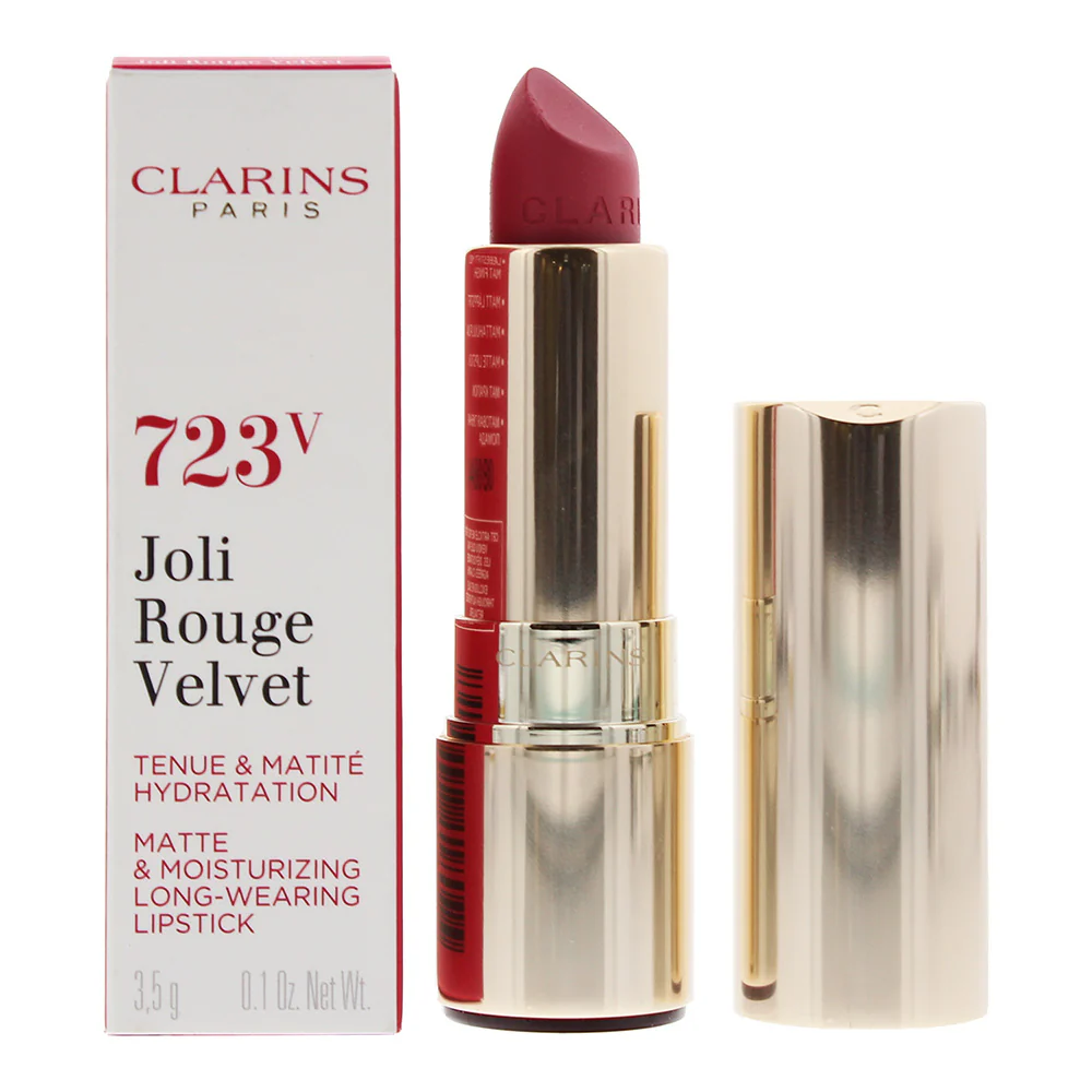 Clarins Joli Rouge Velvet Matte & Moisturizing Long-Wearing 723V Rasberry Lipstick