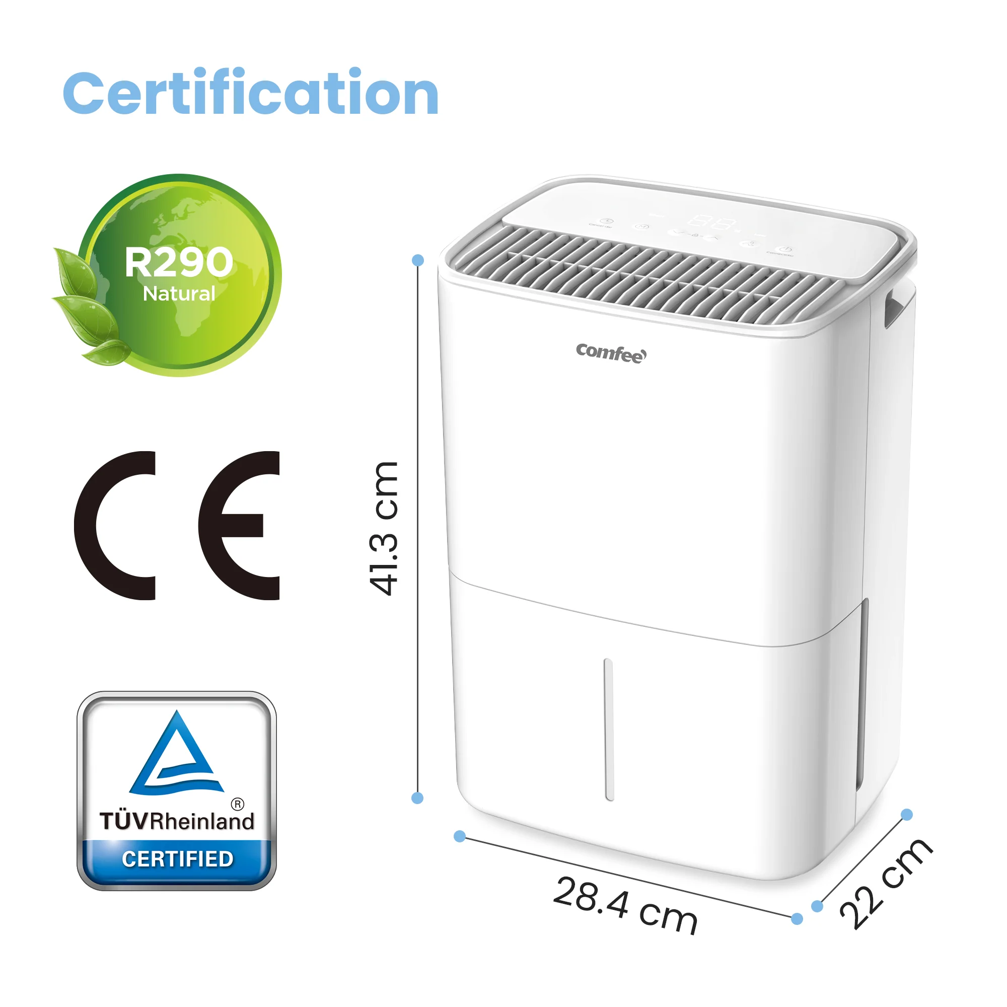 COMFEE 12L/DAY Dehumidifier For Home With 2.5L Water Tank - Image 8