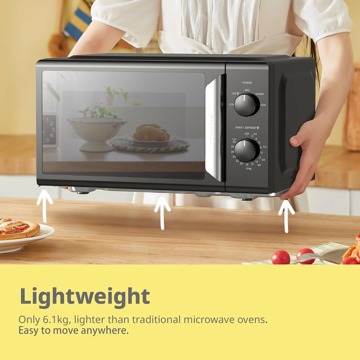 Comfee 19L 5-level Power Kitchen Manual Microwave - Image 5