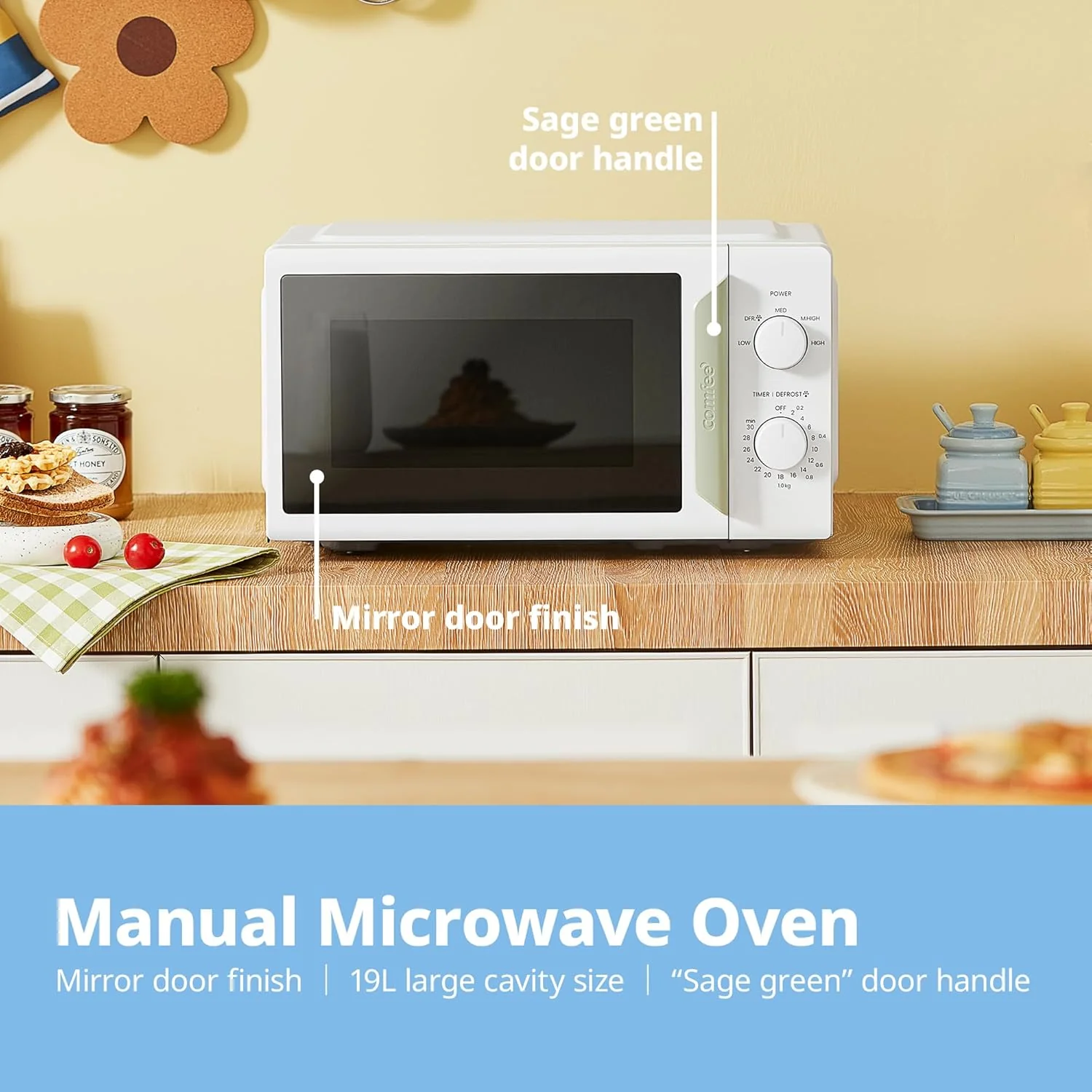 Comfee 700W 19L 5-level Power Kitchen Manual Microwave - Image 5