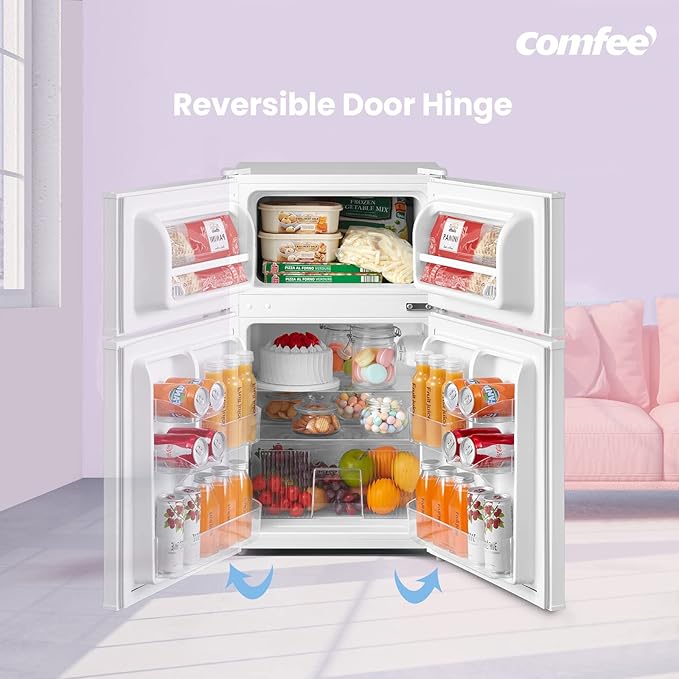 COMFEE 87L Under Counter Fridge Freezer - Image 4