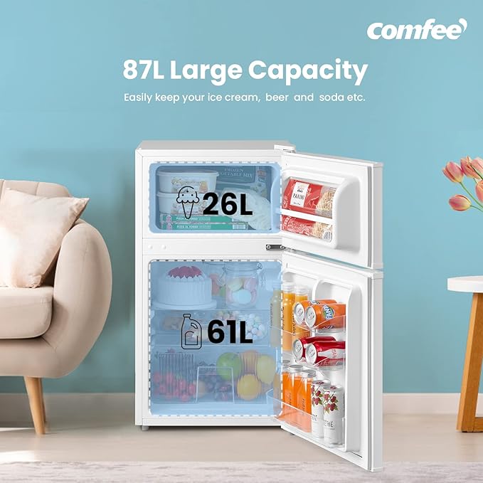 COMFEE 87L Under Counter Fridge Freezer - Image 5