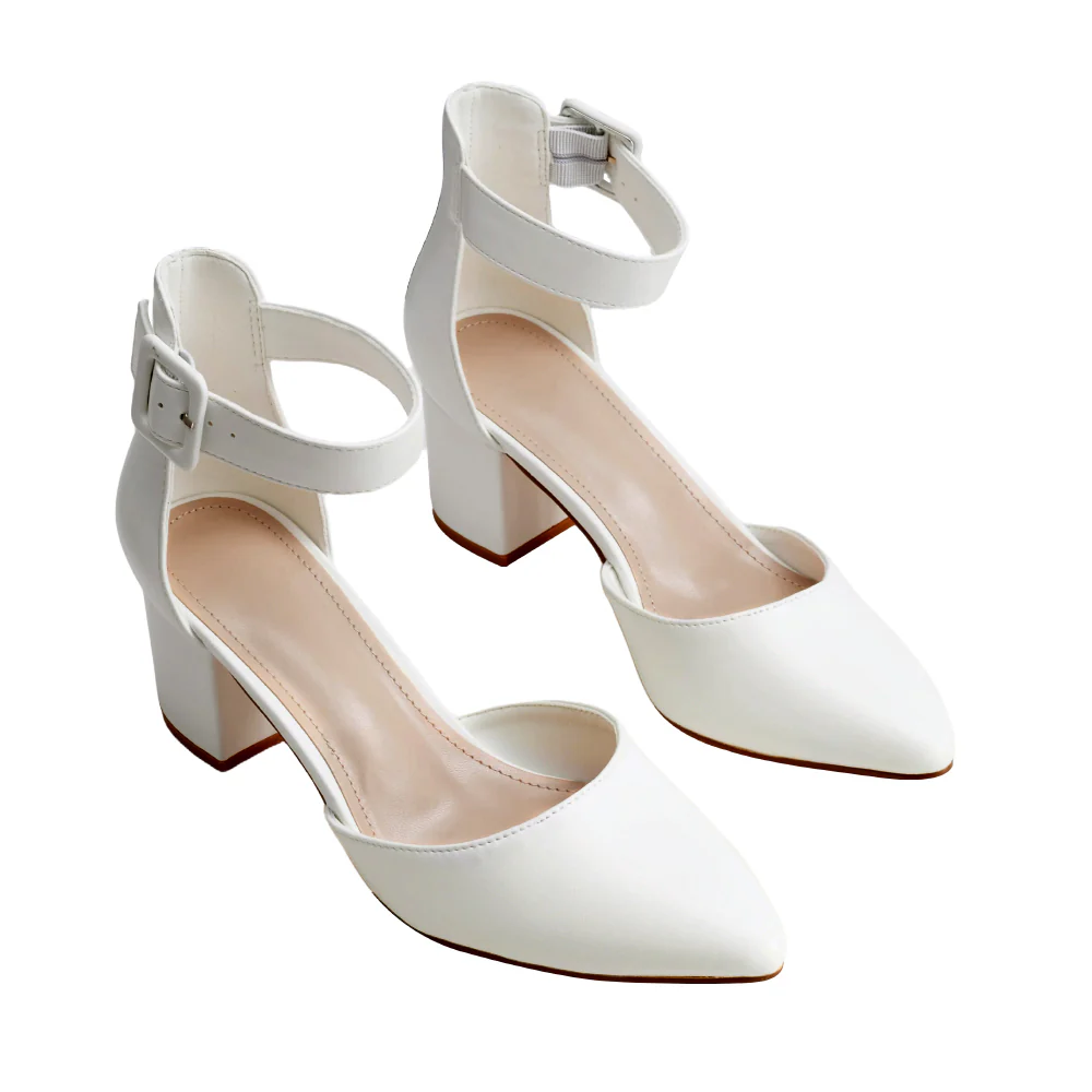 Comfortable Closed Toe Block Heels Pumps - Image 3