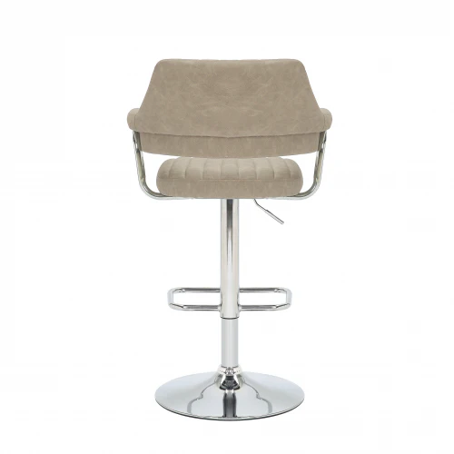 Cortez Leather Effect Mink Bar Stool - Set Of 2 - Image 3