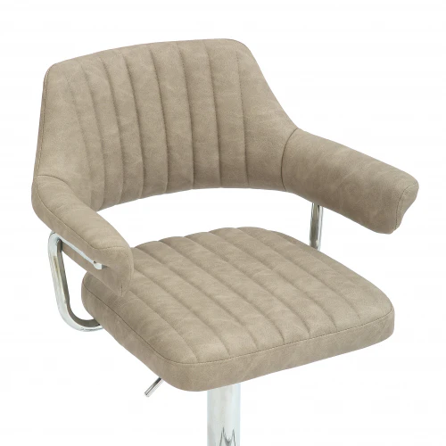 Cortez Leather Effect Mink Bar Stool - Set Of 2 - Image 4