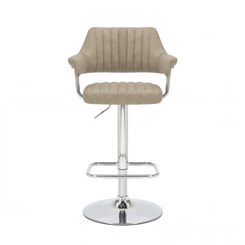 Cortez Leather Effect Mink Bar Stool - Set Of 2 - Image 6