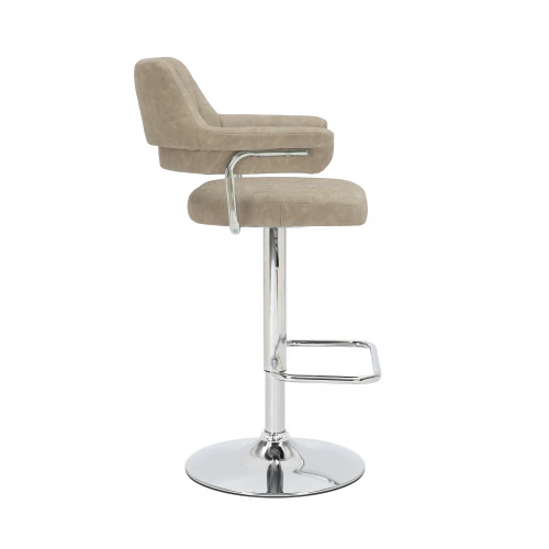 Cortez Leather Effect Mink Bar Stool - Set Of 2 - Image 7