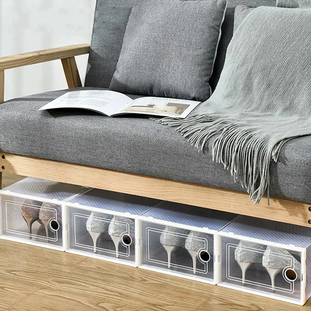 Cottonfy UK 12x Stackable Shoe Storage Box Organiser - Image 18