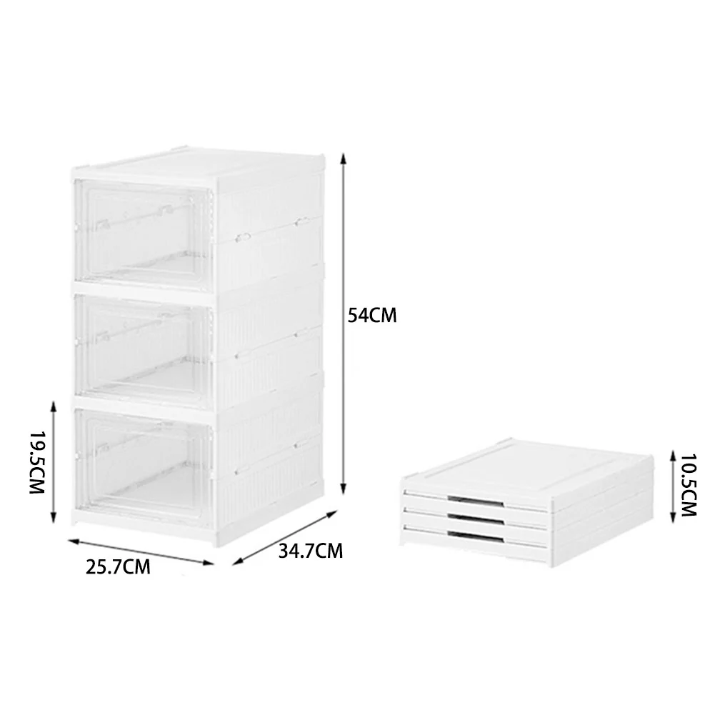Cottonfy UK 3 Tier Foldable Shoe Storage Box Unit - Image 9