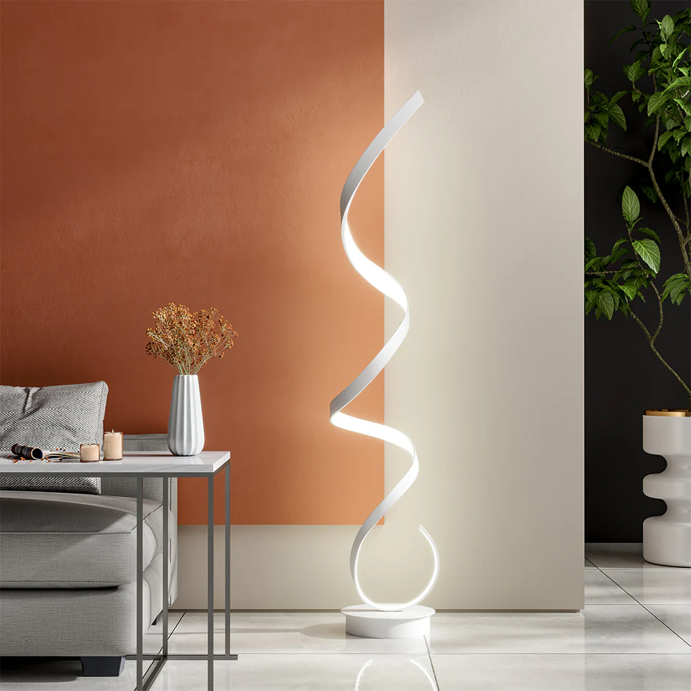 Cottonfy UK Contemporary LED Spiral Floor Lamp