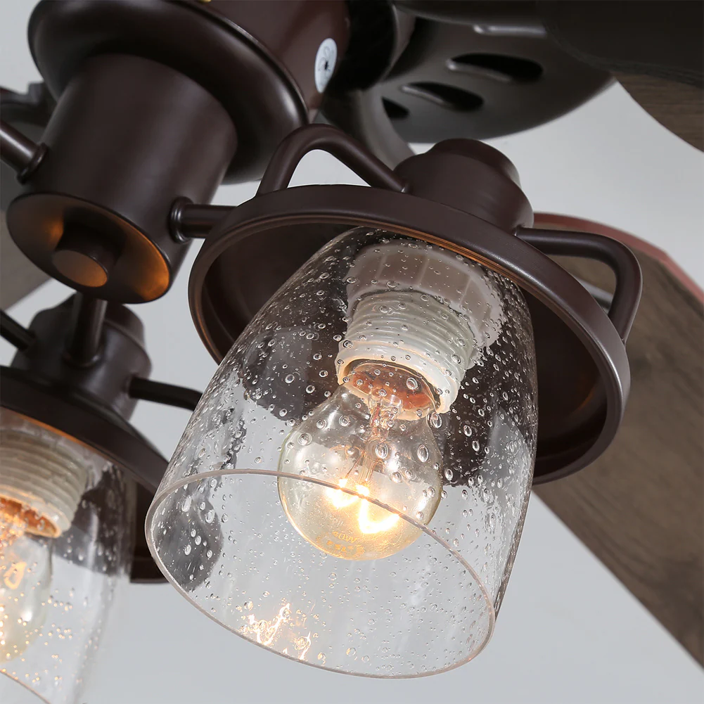 Cottonfy UK Crystalline 5-Blade Ceiling Chandelier Light with Pull Chain - Image 7
