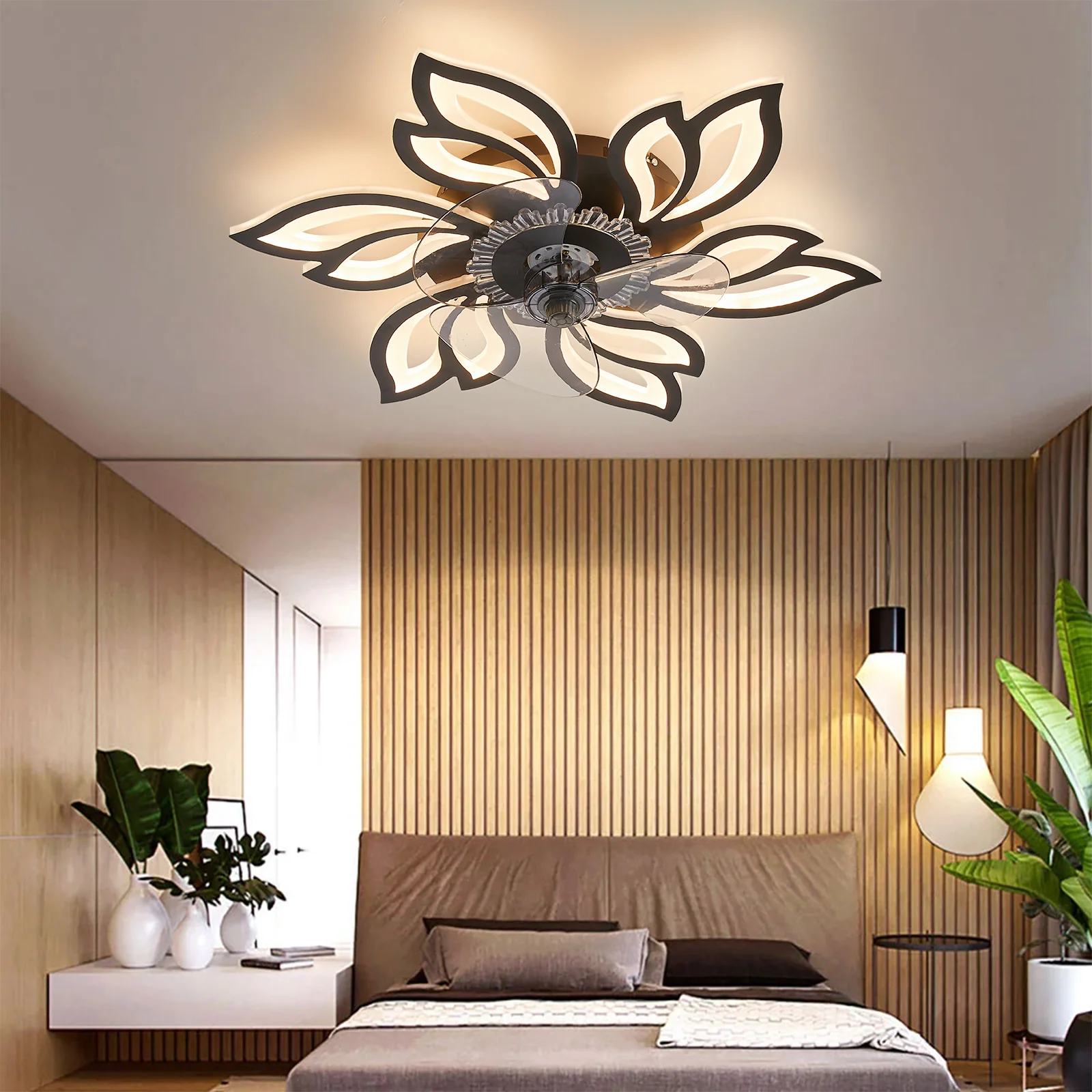 Cottonfy UK Elegant Floral LED Fan Light - Image 2
