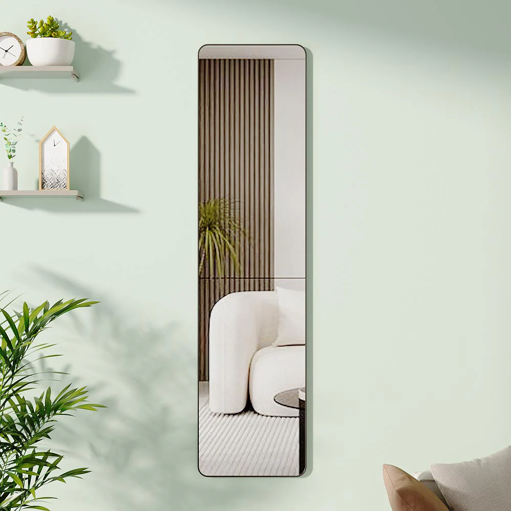 Cottonfy UK Full Length Mirror with Rounded Corners Door Hanging - Image 2