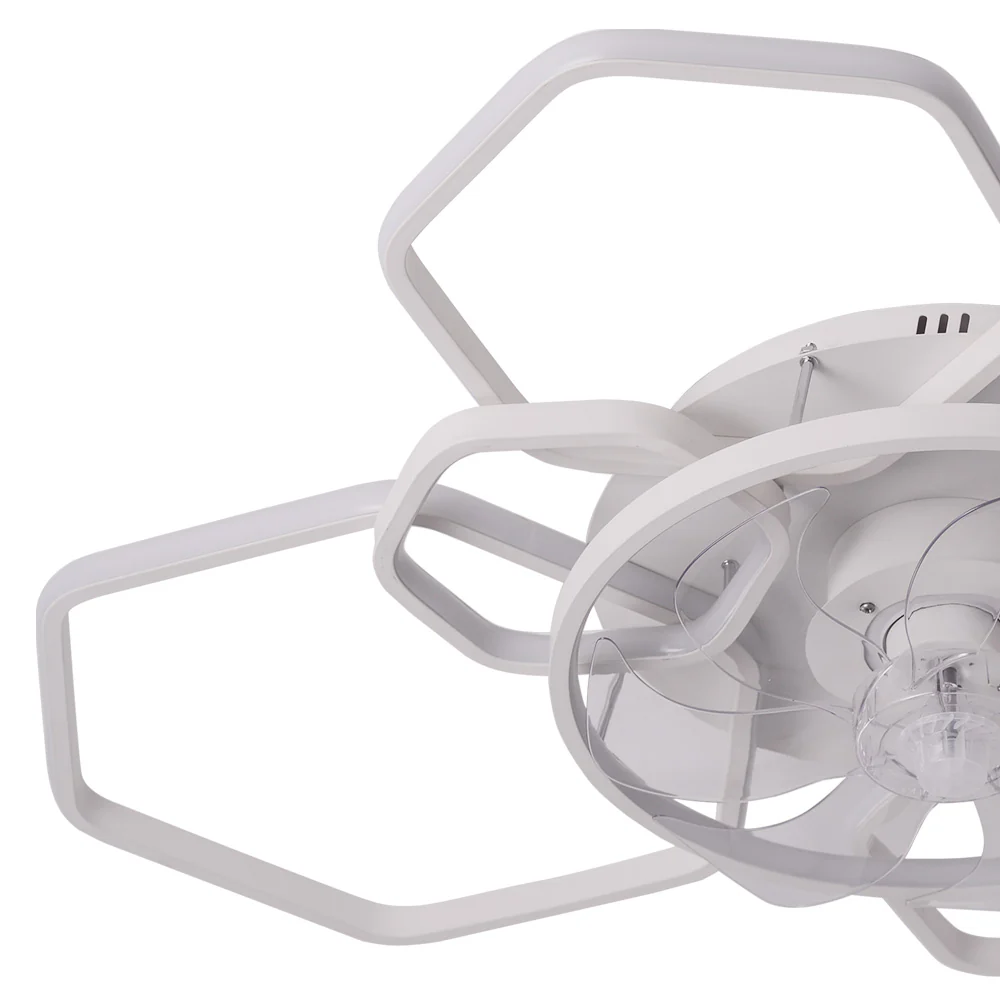 Cottonfy UK Geometrical Ceiling Mount LED Fan Light - Image 4
