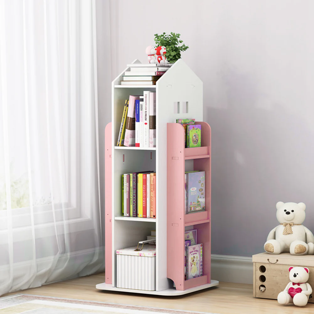 Cottonfy UK Kids' House Frame Rotating Bookshelf - Image 18