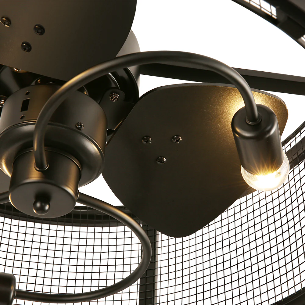 Cottonfy UK Metal Industrial Ceiling Fan Light - Image 5