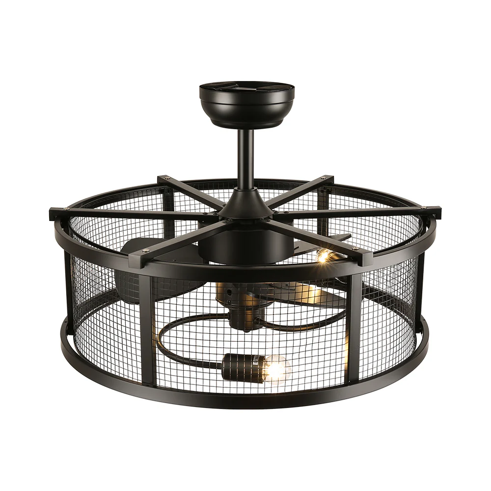 Cottonfy UK Metal Industrial Ceiling Fan Light - Image 7