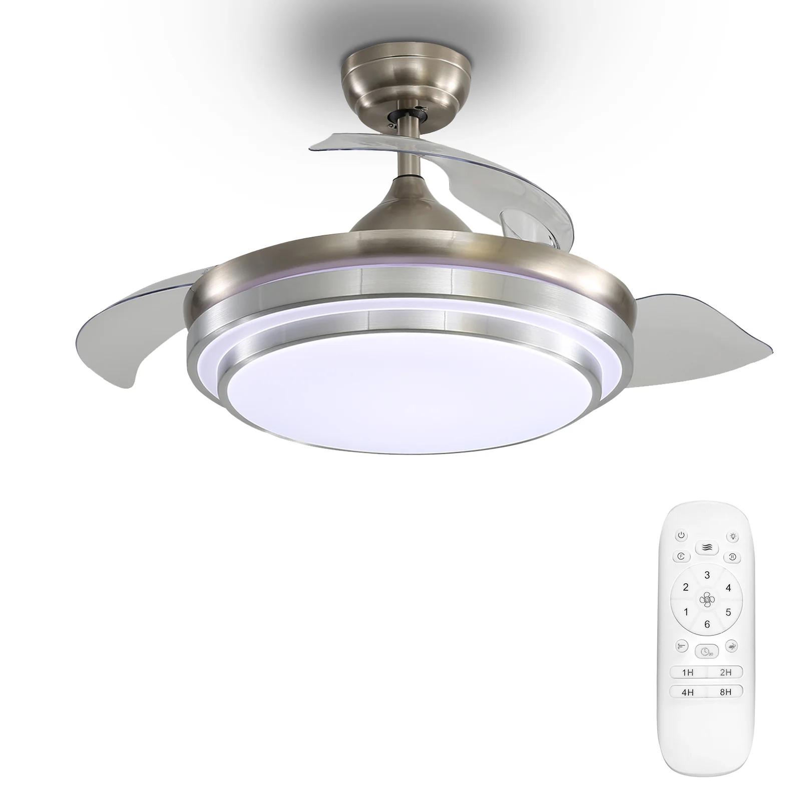 Cottonfy UK Modern 3-Blade Fan Light with Retractable Blades - Image 7