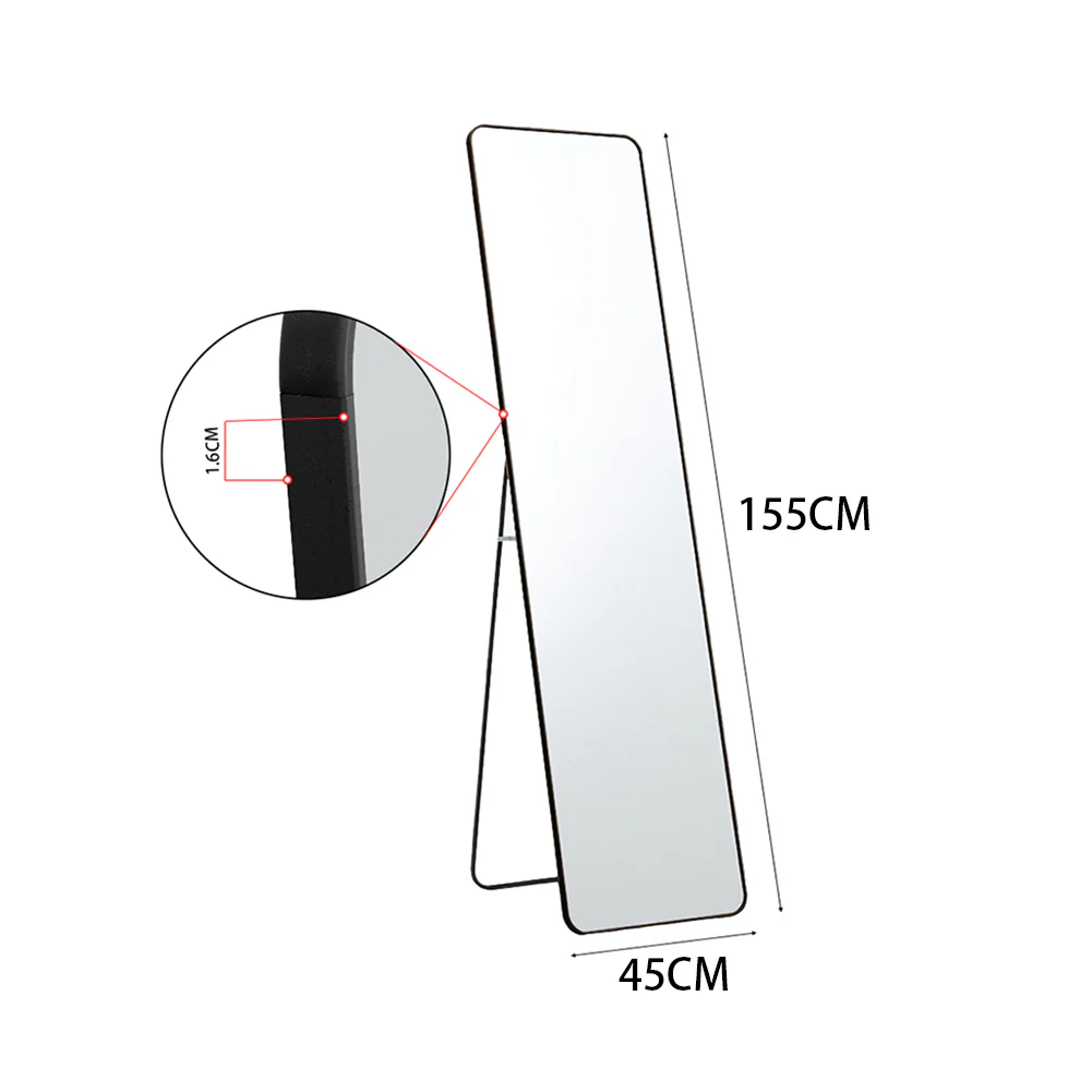 Cottonfy UK Rectangular Metal Floor Mirror - Image 8