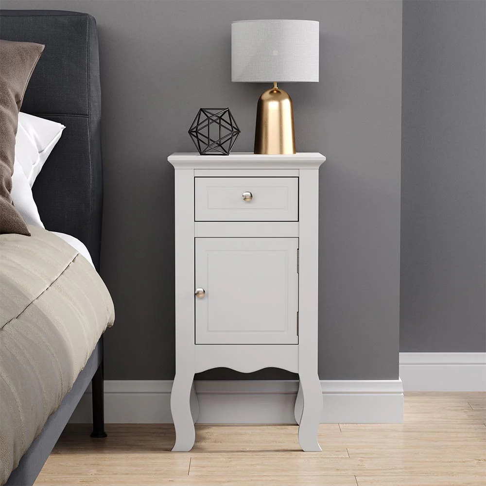 Cottonfy UK Wooden Nightstand With Drawer
