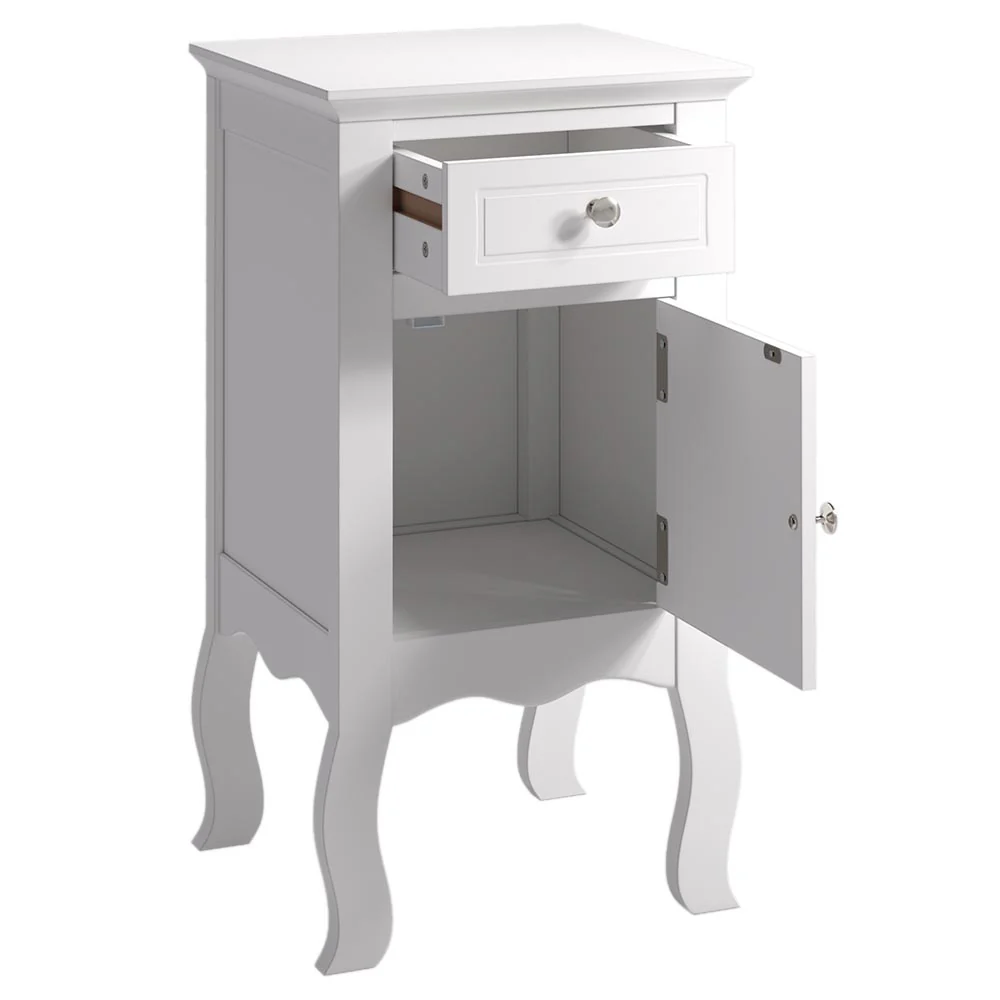 Cottonfy UK Wooden Nightstand With Drawer - Image 6