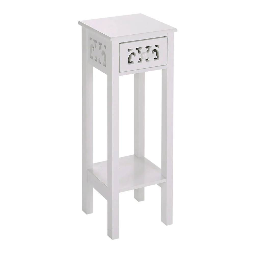 Cottonfy UK Wooden Plant Stand with Drawer - Image 6
