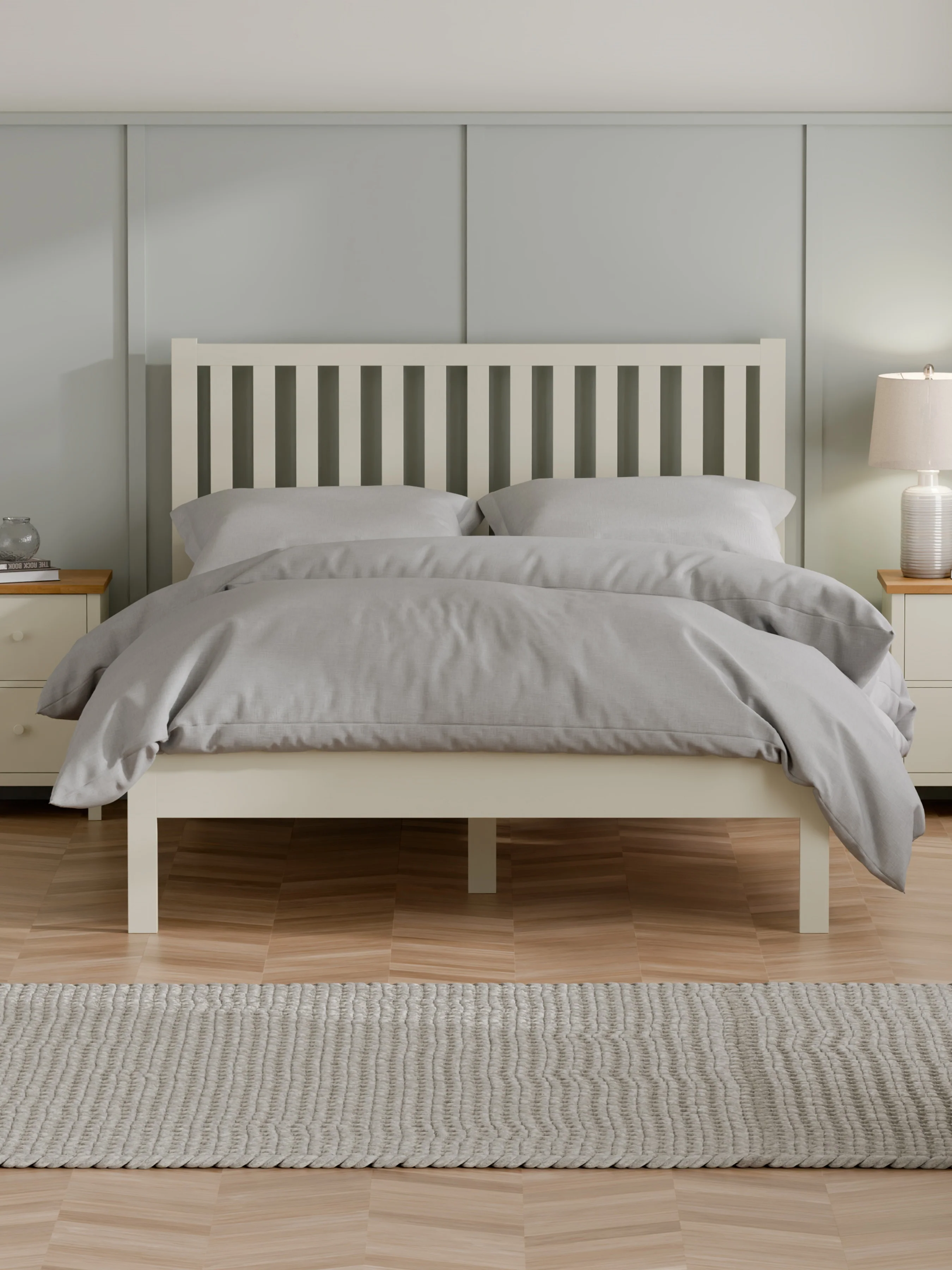 Rowan King Bed - 150cm - Ivory