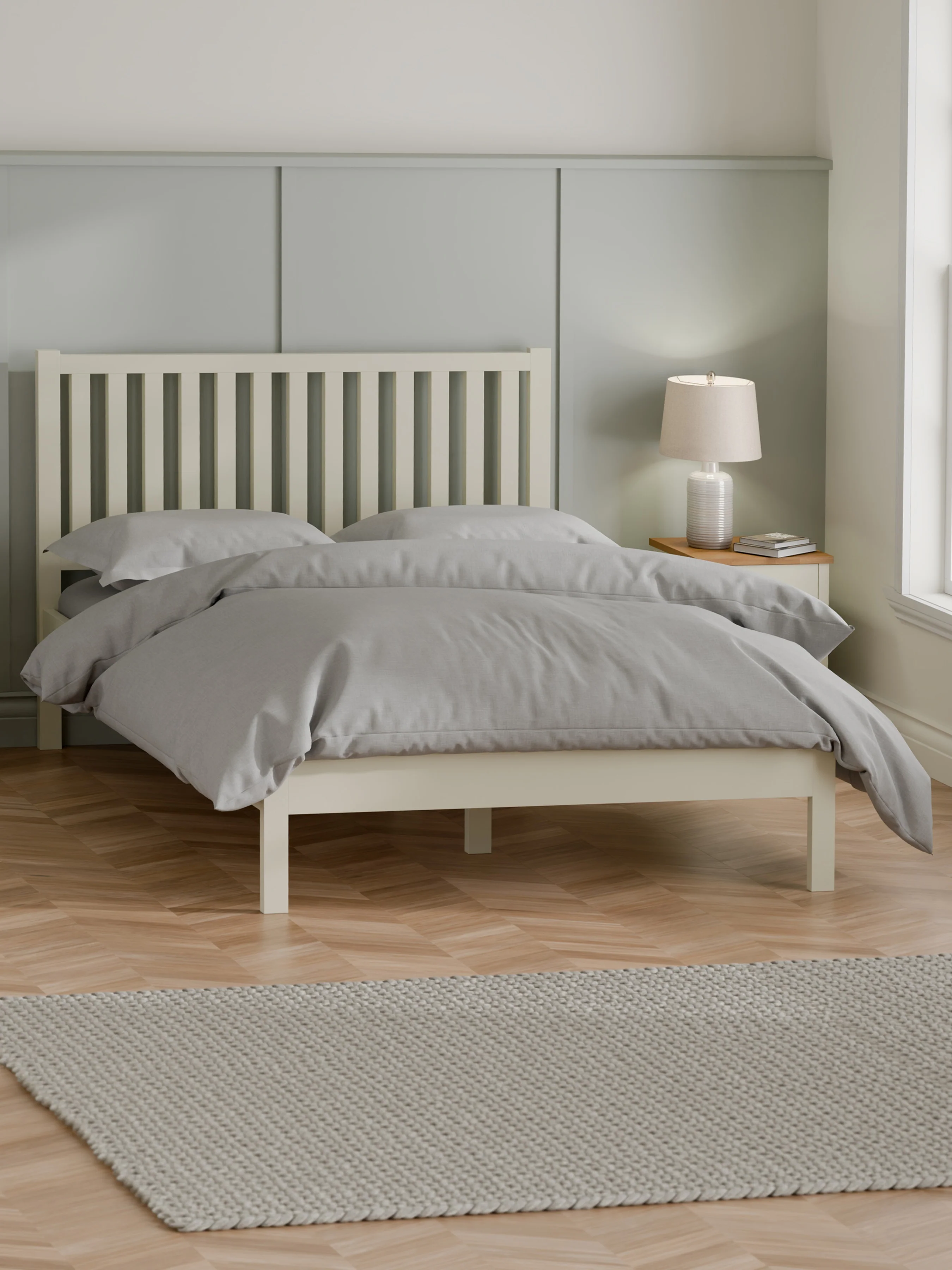Rowan King Bed - 150cm - Ivory - Image 2