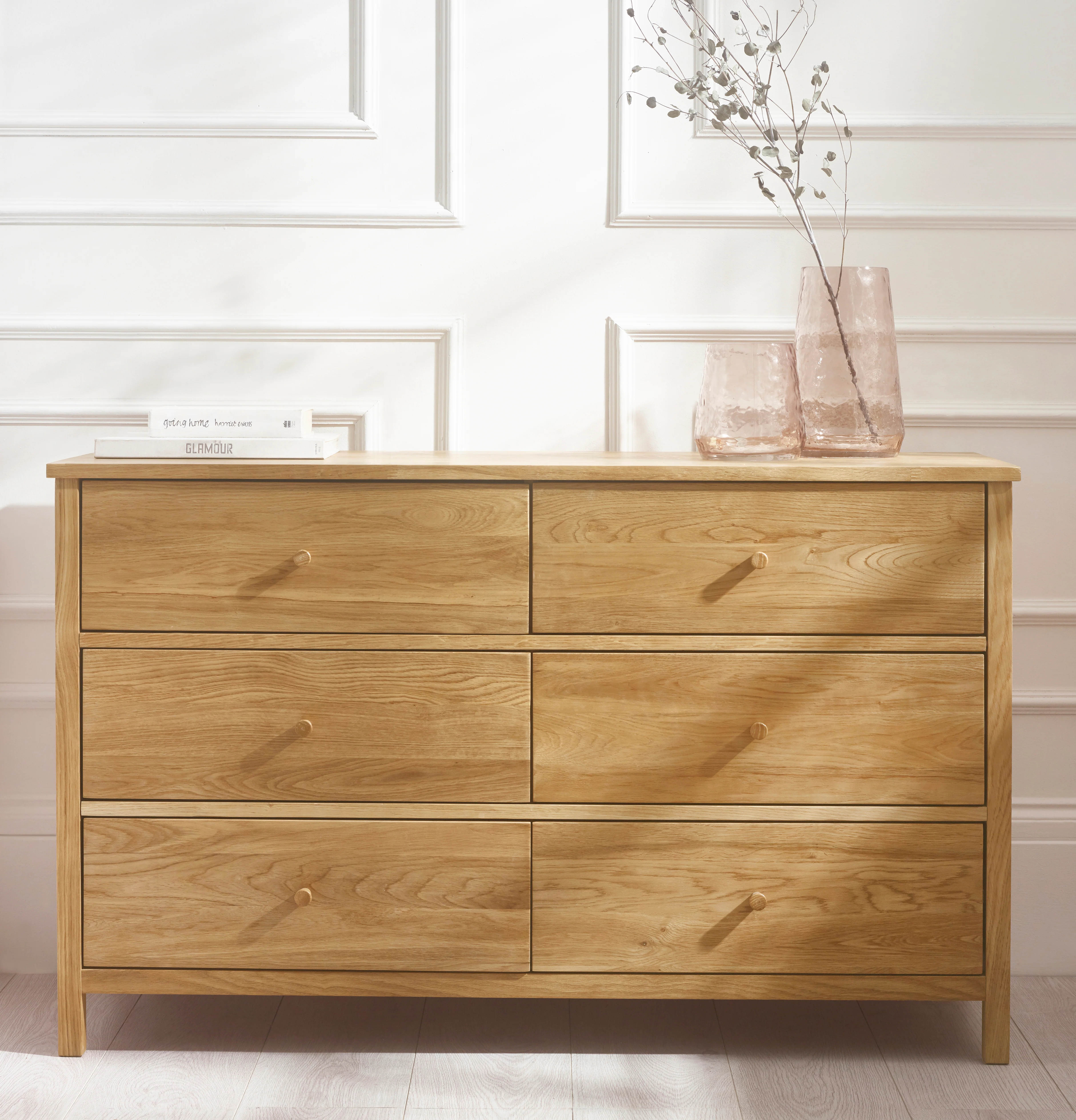 Rowan 6 Drawer Chest - Oak - Image 4