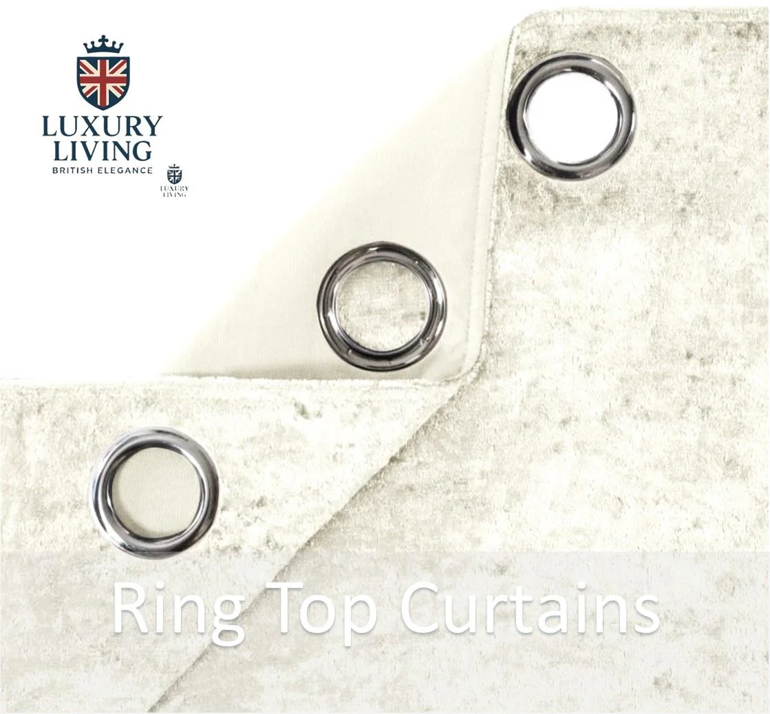 Crushed Velvet Lined Ring Top Curtains - Image 6