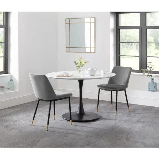 Delaunay Dining Chair - Pink/Grey/Blue/Mustard - Image 10