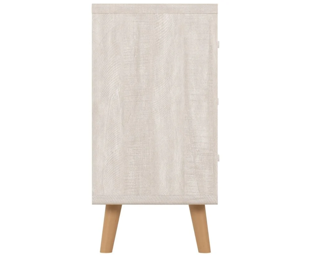 DIXIE 3 DRAWER CHEST - DUSTY GREY/WHITE - Image 5