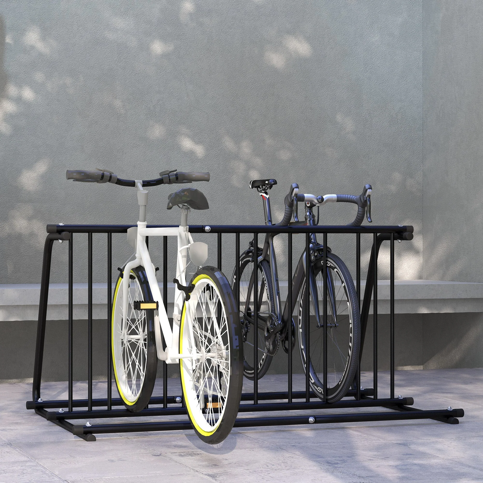 DURHAND Bike Stand 6 Bicycle Storage Rack For Indoor Garages Flat Use - Image 2