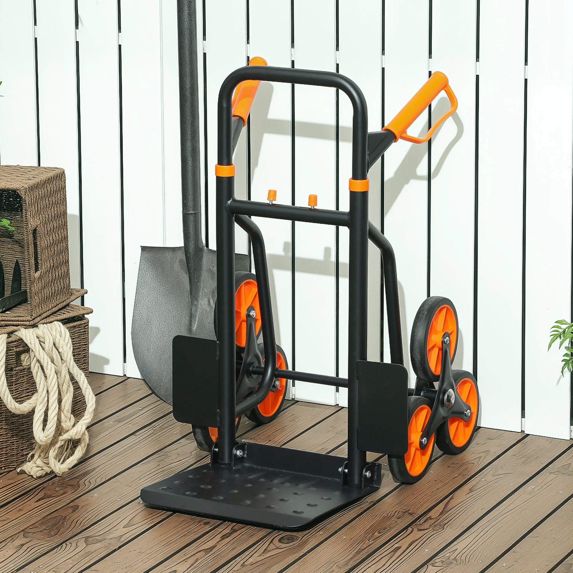 DURHAND Climbing Stairs Trolley Hand Trucks 6-Wheels Foldable Load Cart Steel - Image 16