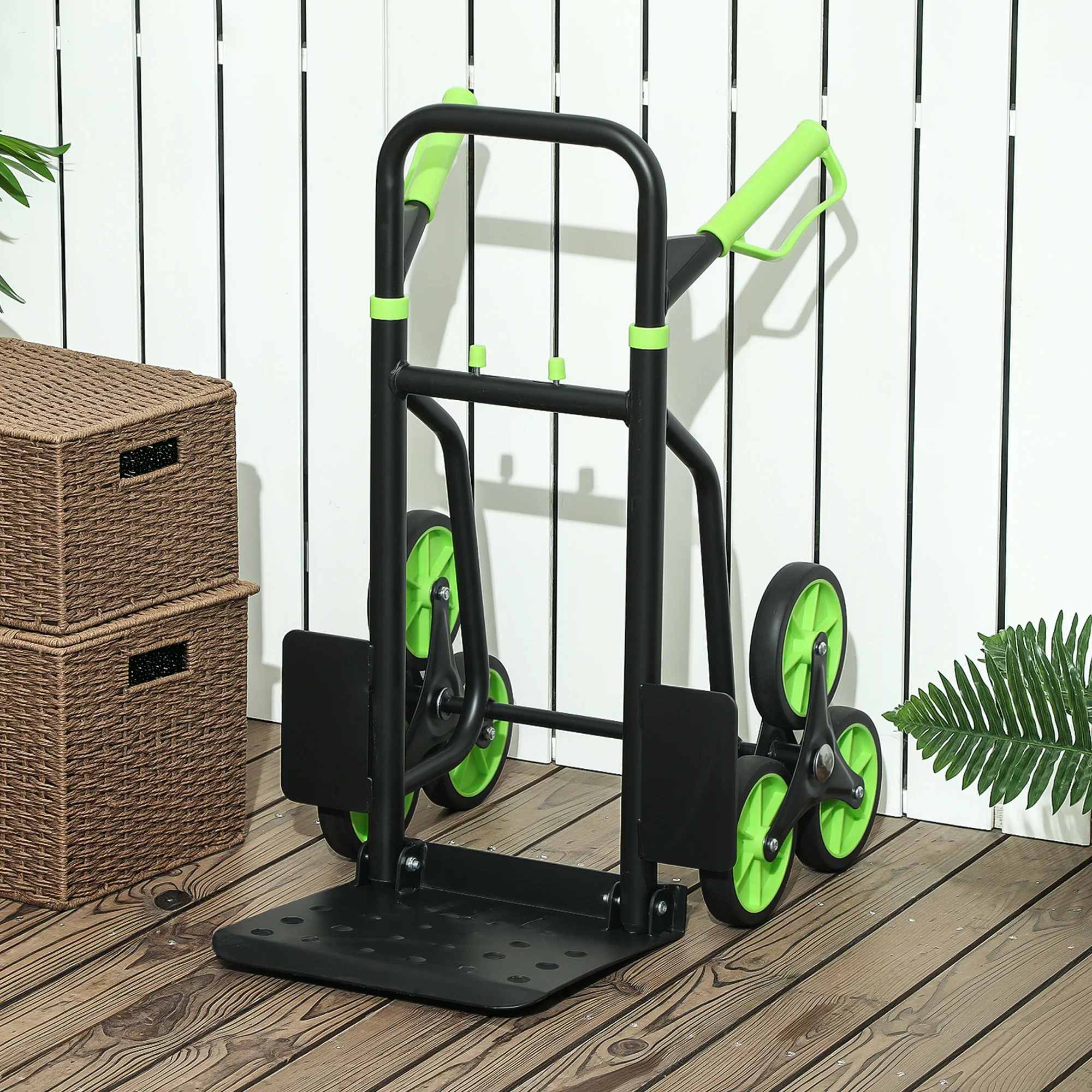 DURHAND Climbing Stairs Trolley Hand Trucks 6-Wheels Foldable Load Cart Steel - Image 7