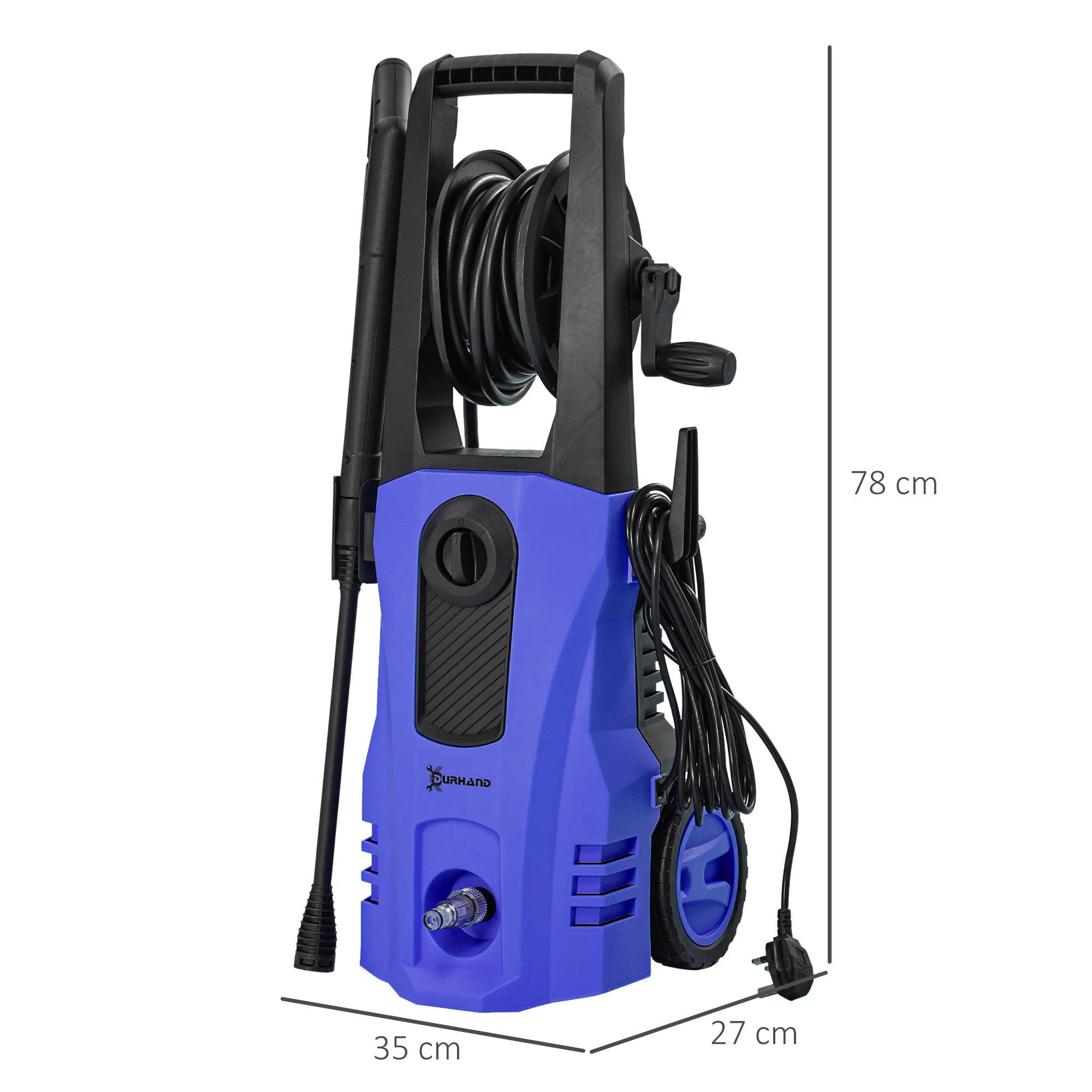 DURHAND Portable Power Washer 1800W, 150 Bar, 510 L/h for Garden, Car, Blue - Image 5
