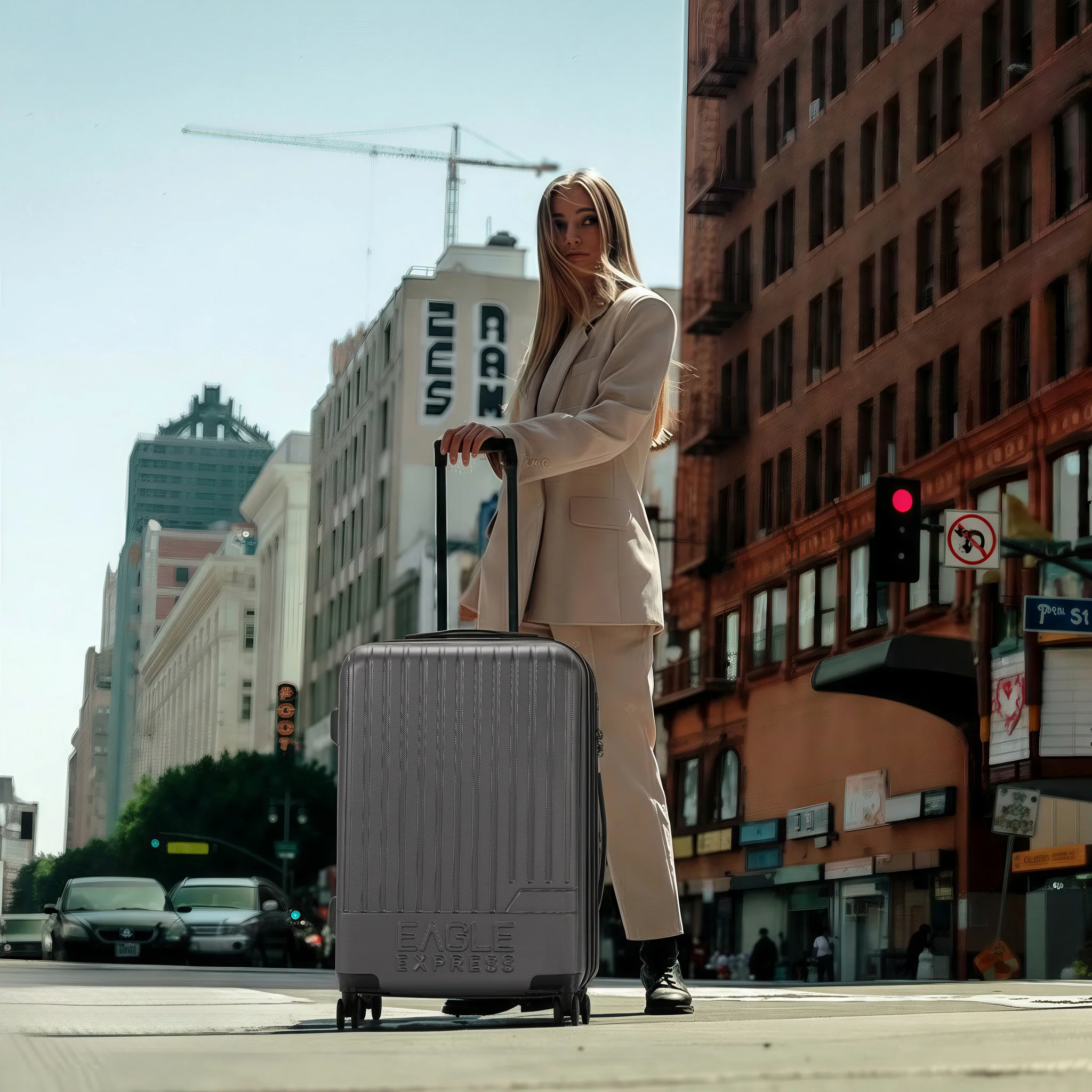 Eagle Express Fusion ABS Hard Trolley Lightweight Expandable Luggage Trolley 3 Piece Set - Dark Grey - Image 10