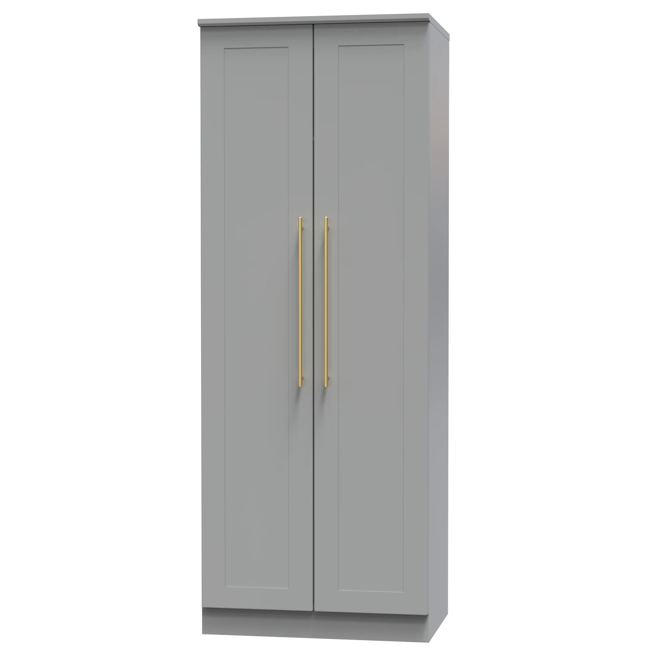 Ealing Ready Assembled 2 Door Wardrobe in Dusk Grey - Image 3