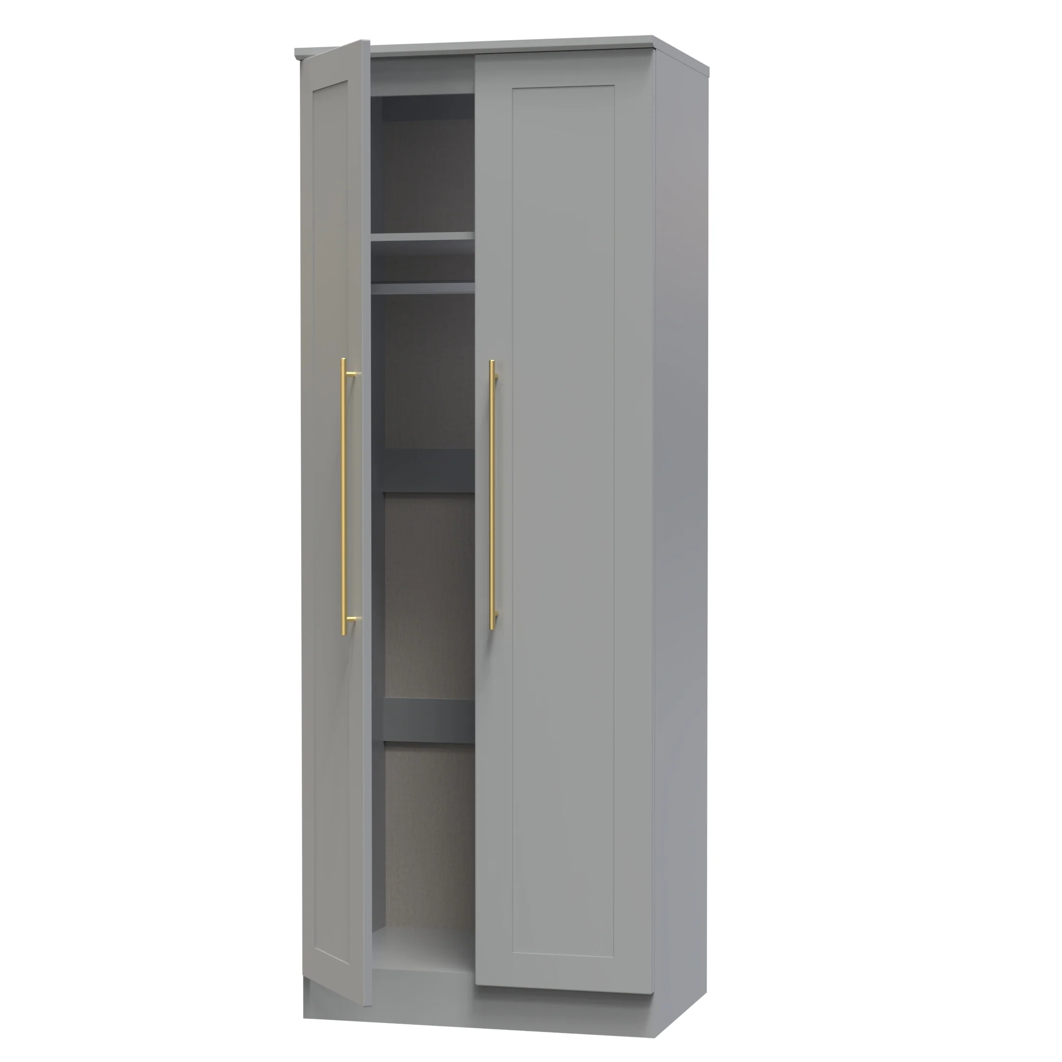 Ealing Ready Assembled 2 Door Wardrobe in Dusk Grey - Image 5