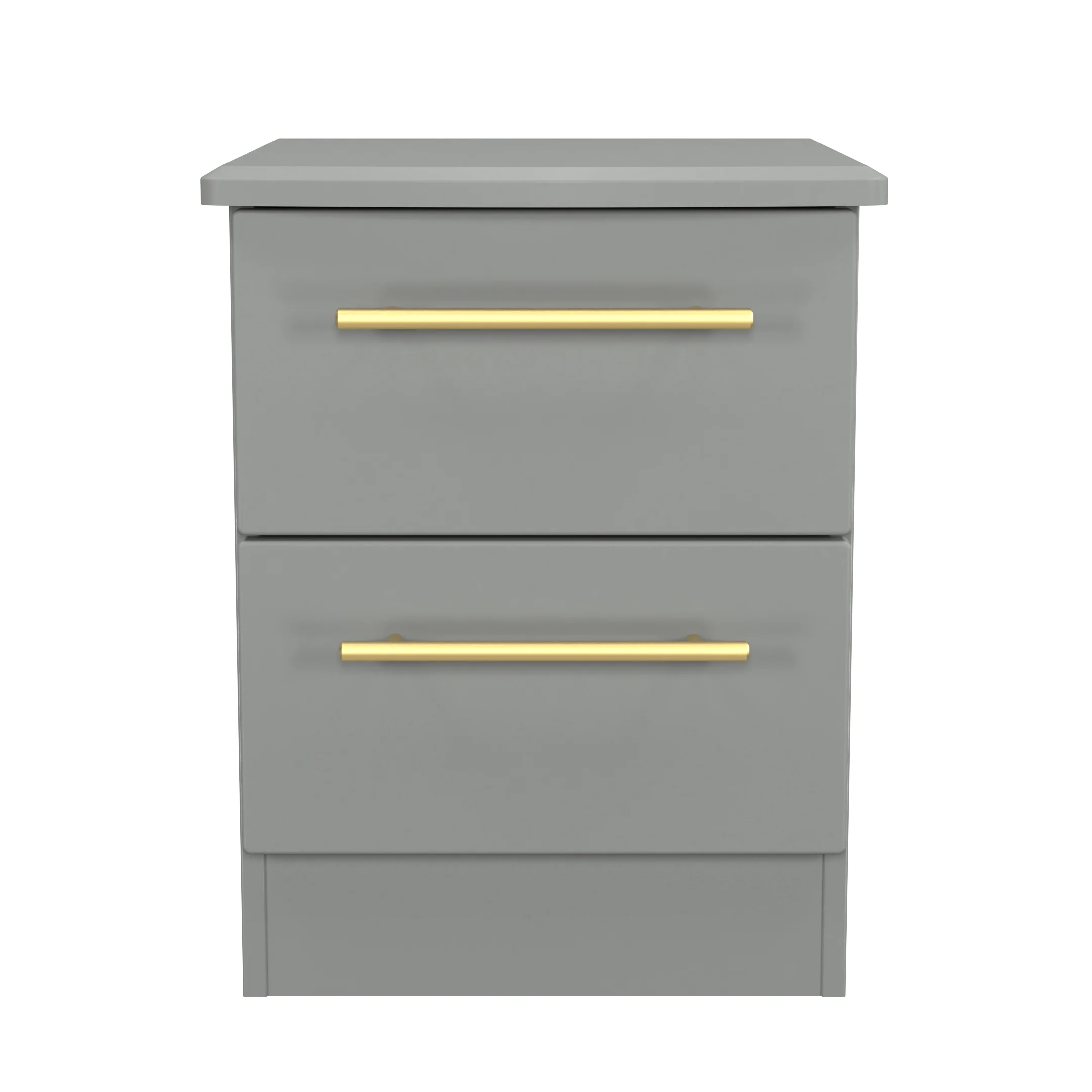 Ealing Ready Assembled 2 Drawer Bedside Cabinet in Dusk Grey
