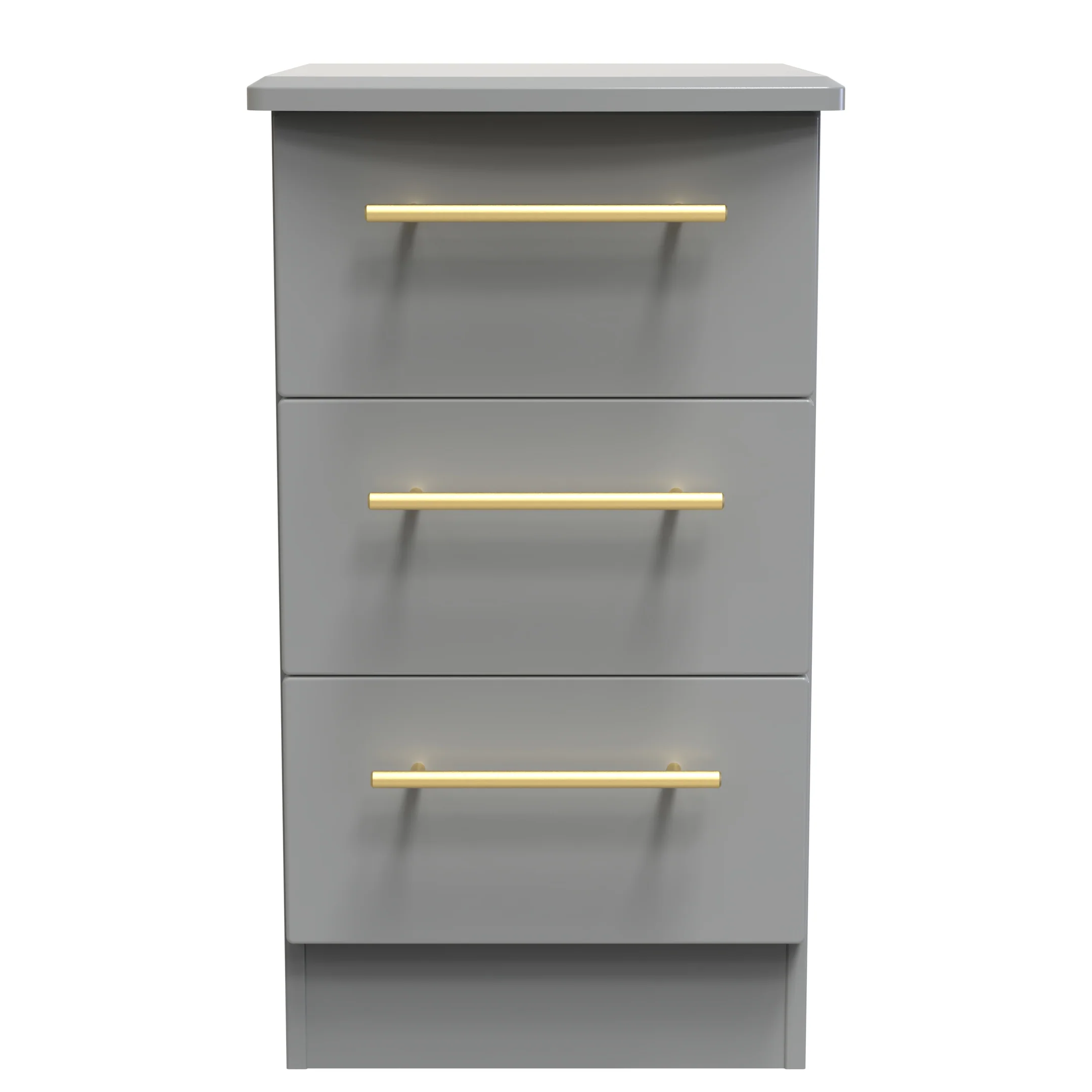 Ealing Ready Assembled 3 Drawer Bedside Cabinet in Dusk Grey