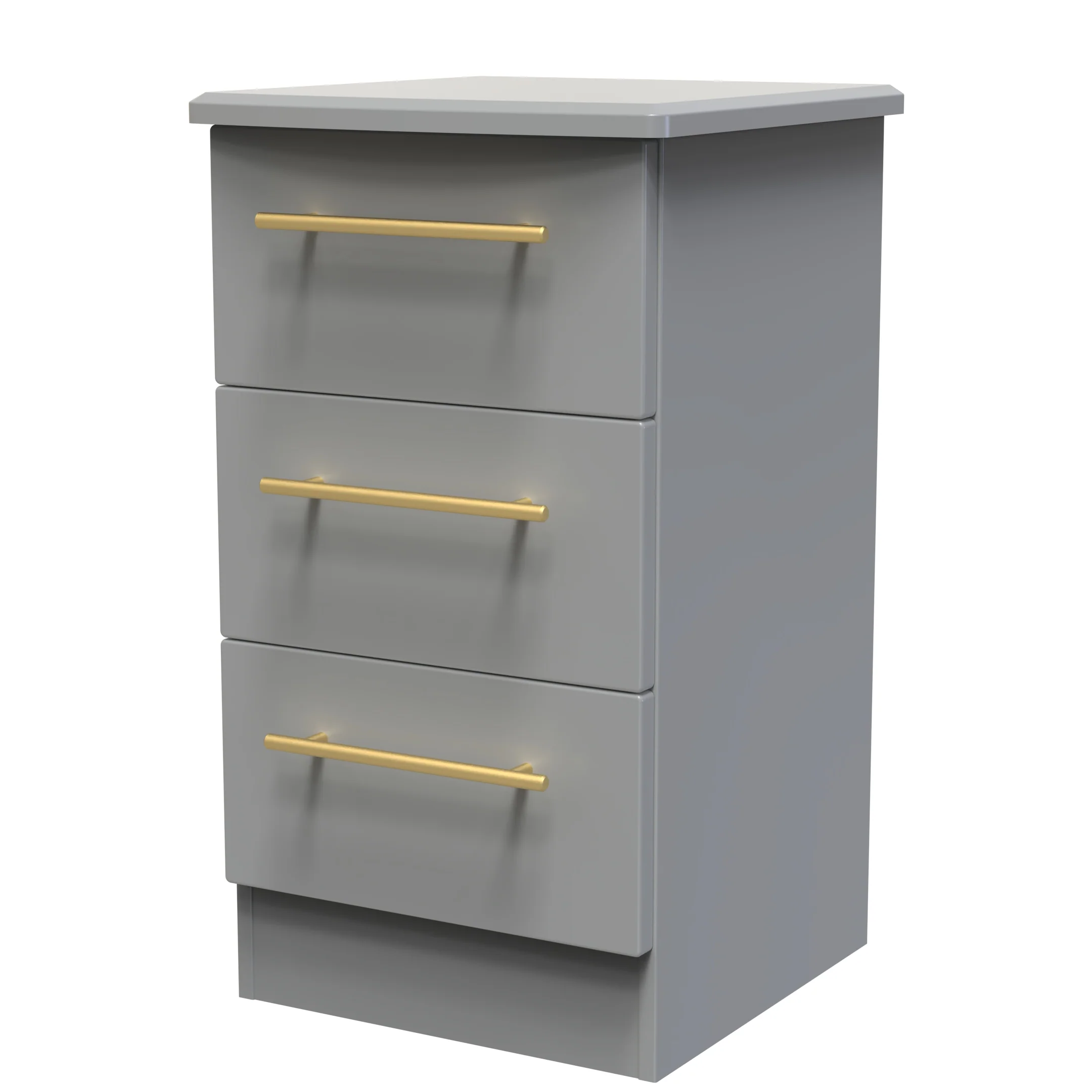 Ealing Ready Assembled 3 Drawer Bedside Cabinet in Dusk Grey - Image 5