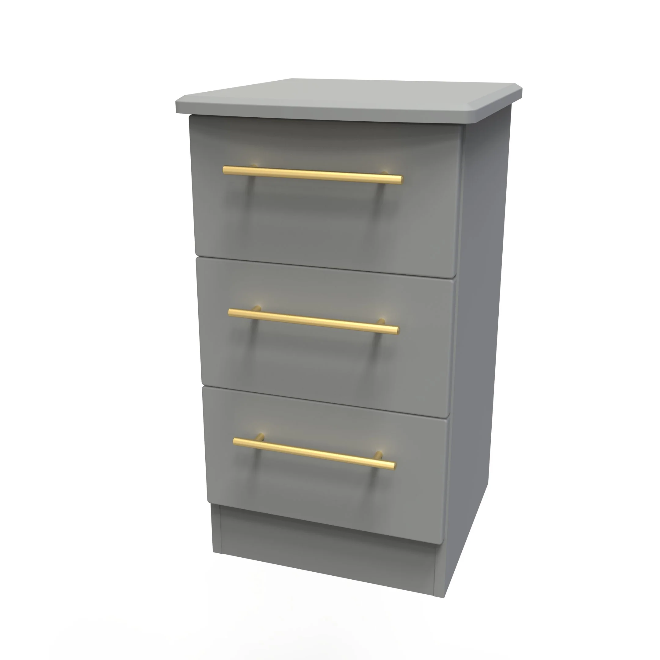 Ealing Ready Assembled 3 Drawer Bedside Cabinet in Dusk Grey - Image 6